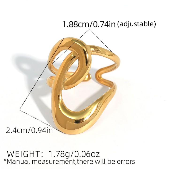 Bague L'Enlacée, Doré